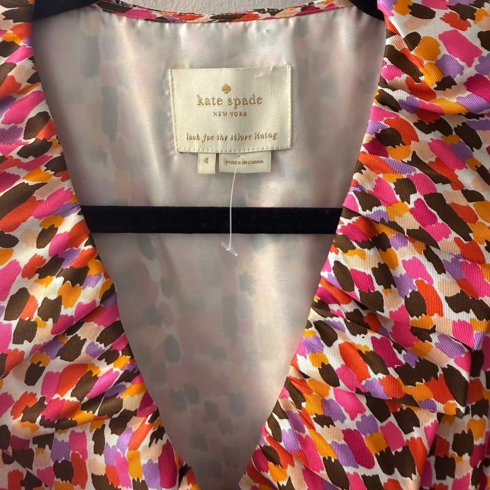 NWOT! kate spade Pink Multi Floral Wrap Aubrey Dress